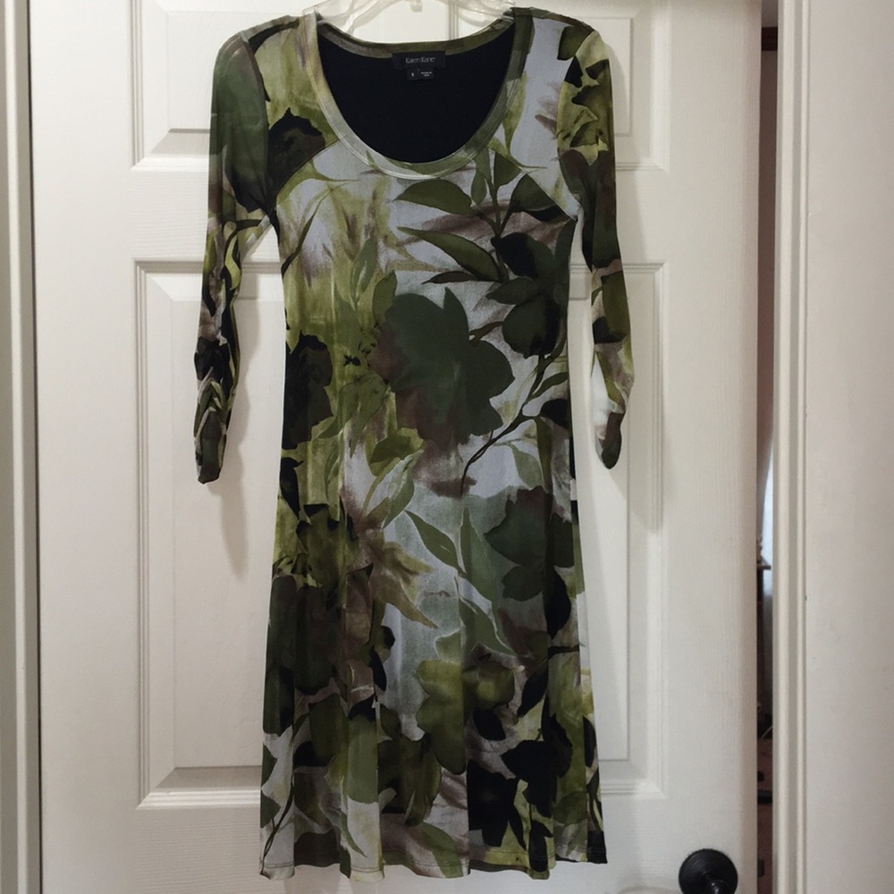 A 3/4 sleeve knee length dress